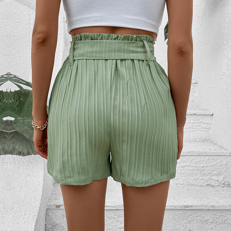 European style summer fold pure shorts for women