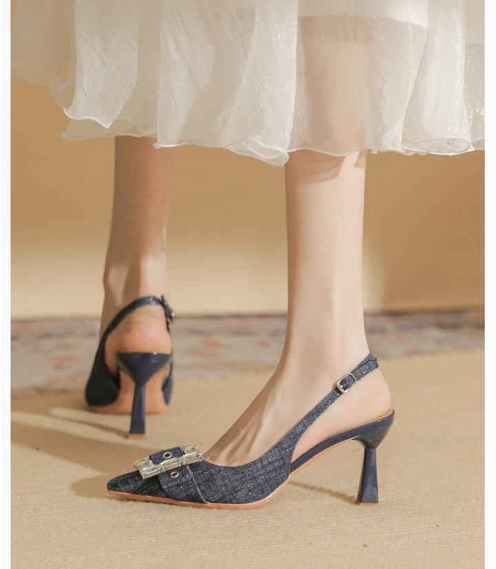 Side buckle sandals high-heeled shoes for women
