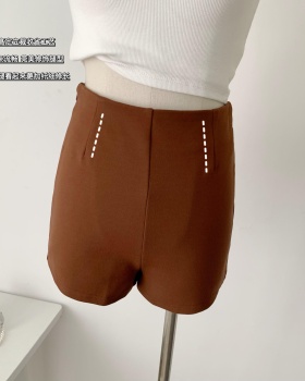 Summer thin shorts high waist retro casual pants for women