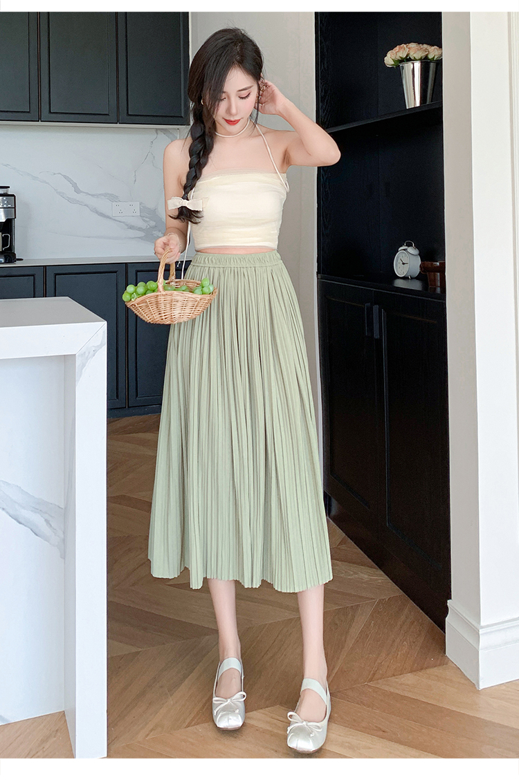 Korean style long long skirt pure chiffon skirt for women