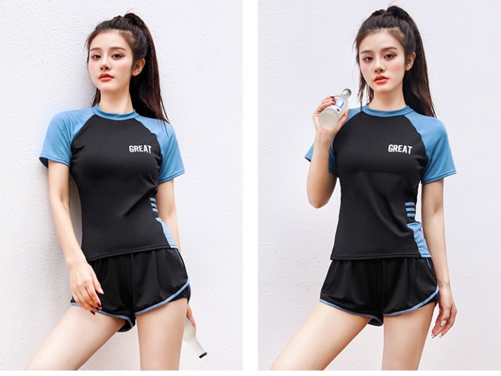 Conservatism separate Casual swimwear 2pcs set for women