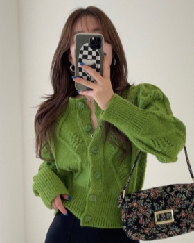 Korean style loose cardigan retro sweater for women