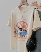 Short sleeve summer T-shirt pure cotton tops for women