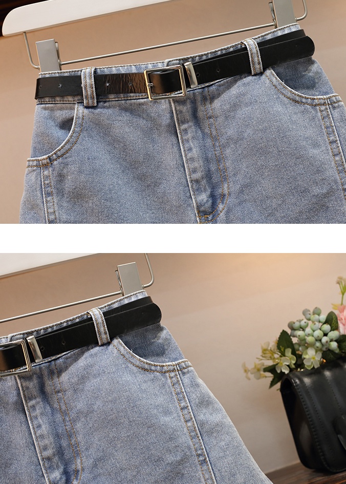 Large yard slim short jeans summer shirt 3pcs set for women