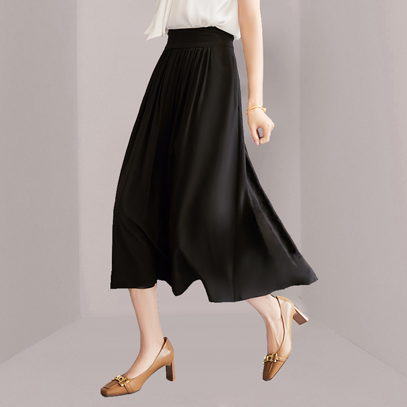 Refreshing high waist commuting skirt slim summer long dress