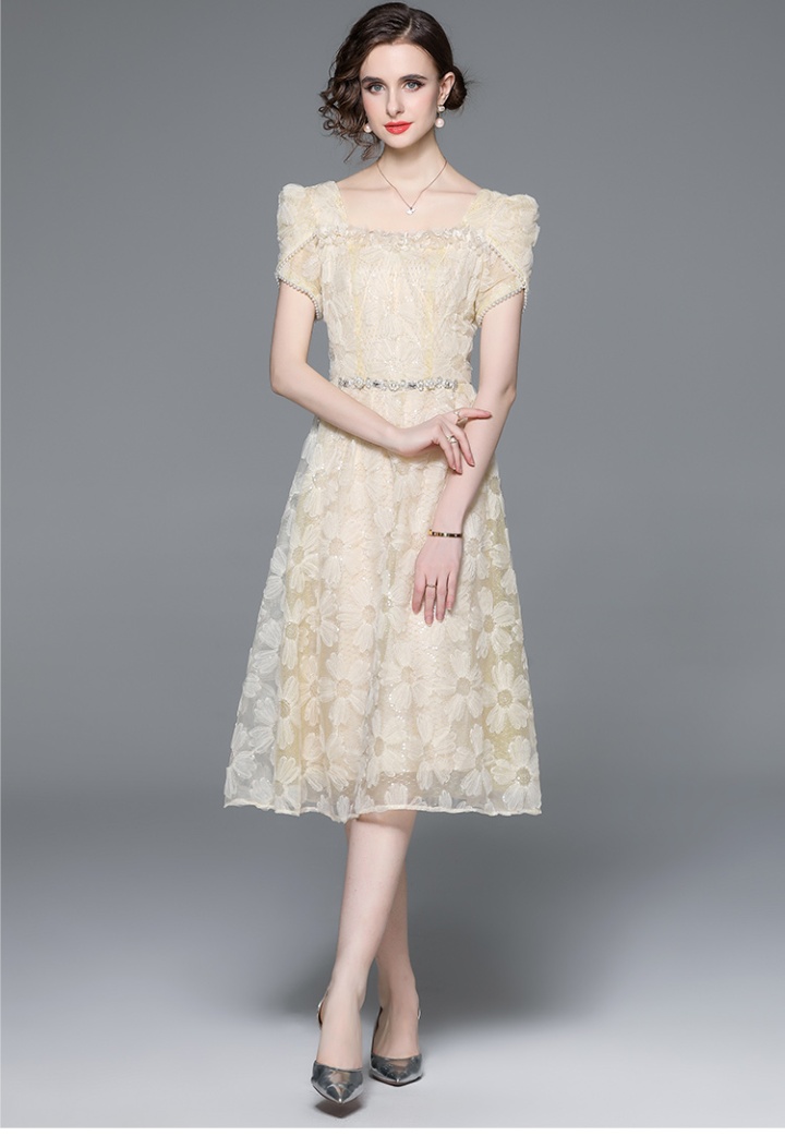 France style temperament beading light luxury lady dress