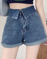 Retro loose jeans summer high waist shorts for women