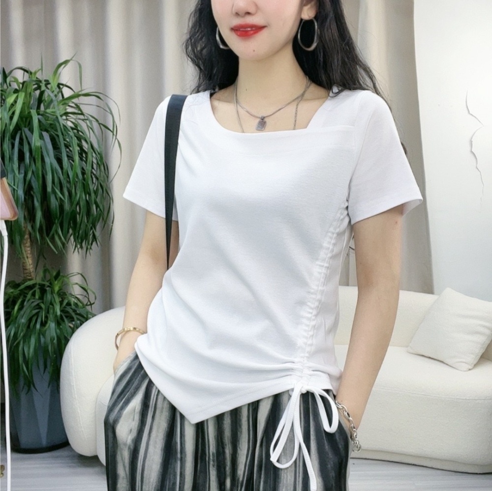 Fashion slim T-shirt thin short sleeve tops for women