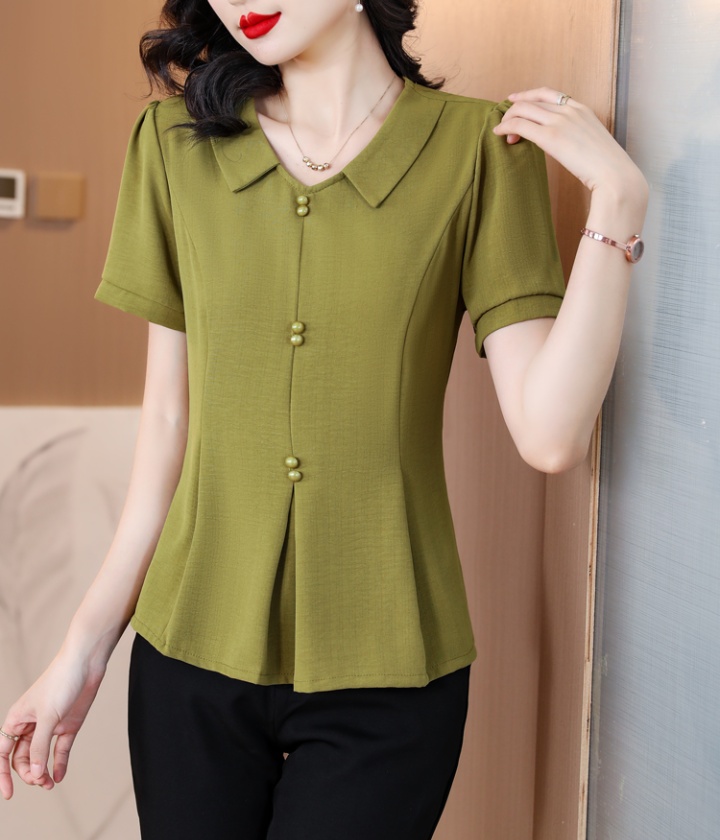 Middle-aged chiffon shirt summer Western style tops for women