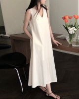 Retro pure vest Korean style dress for women