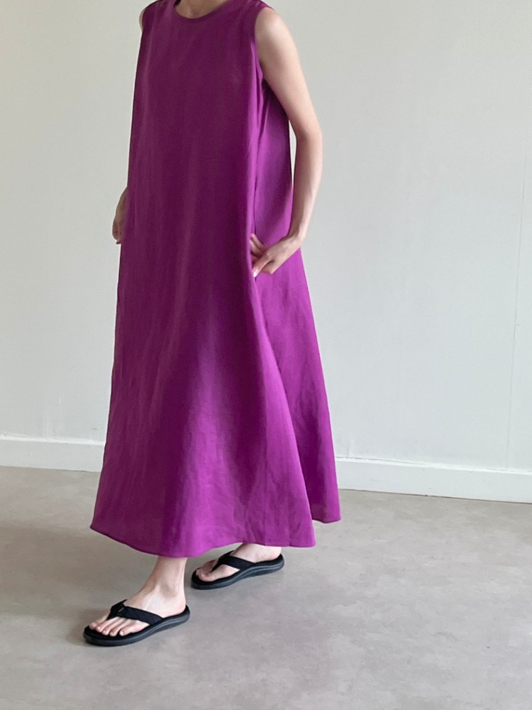 Summer minimalist vest Korean style dress for women