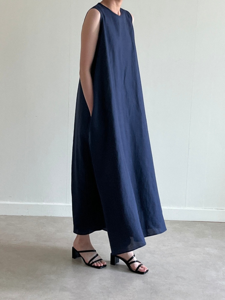 Summer minimalist vest Korean style dress for women