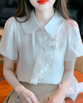 Summer Chinese style shirt short sleeve unique tops