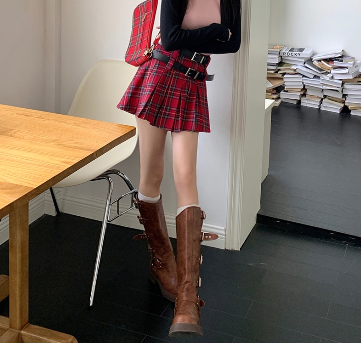 Autumn red cell short skirt summer skirt for women
