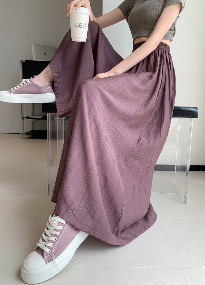 Breathable lazy pants fold culottes for women