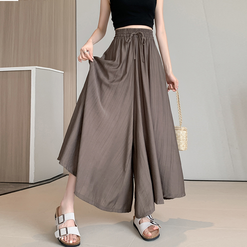 Breathable lazy pants fold culottes for women