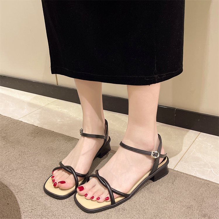 Thick fashion Korean style summer fish mouth sandals