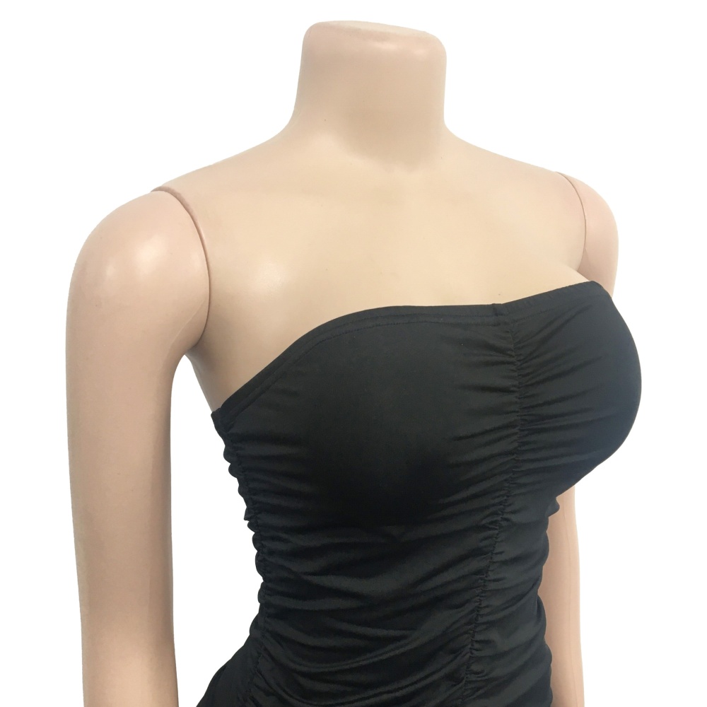 Wrapped chest fashion dress sleeveless long dress for women