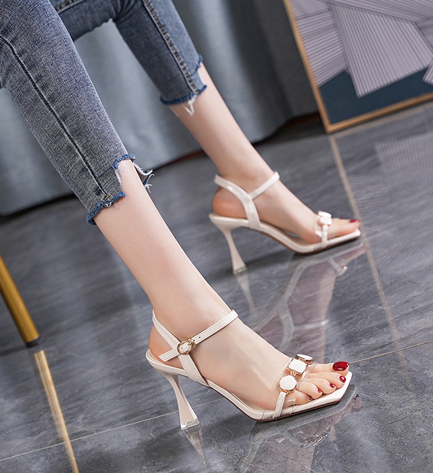 Temperament sandals France style high-heeled shoes for women