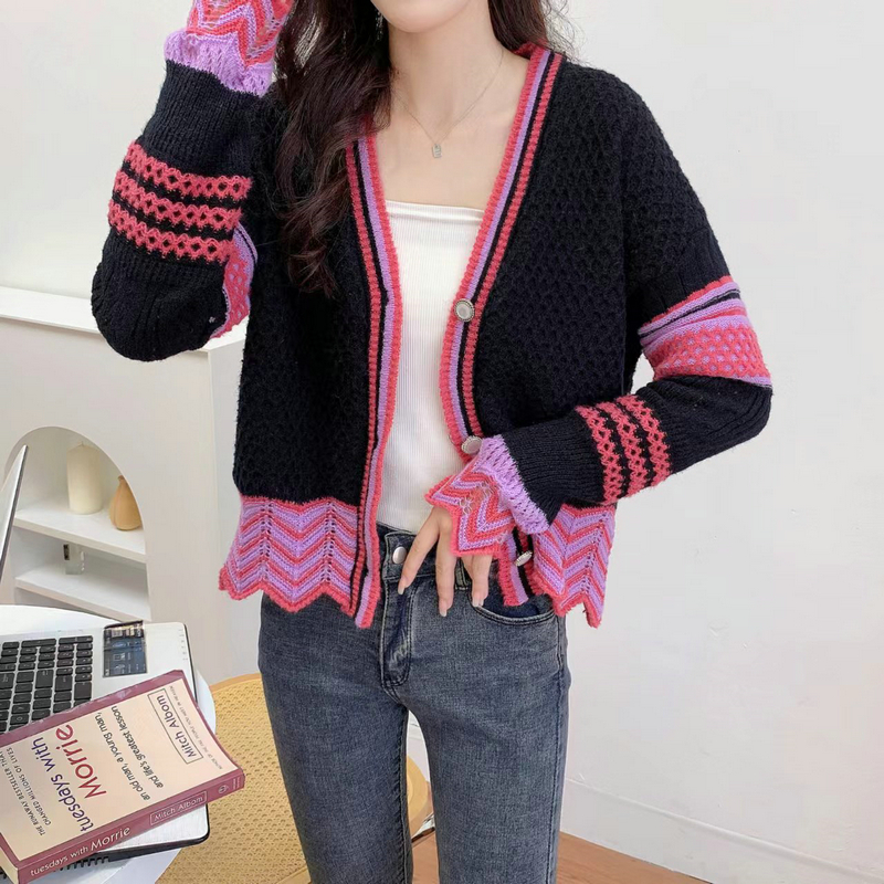 Knitted niche wears outside cardigan loose retro coat