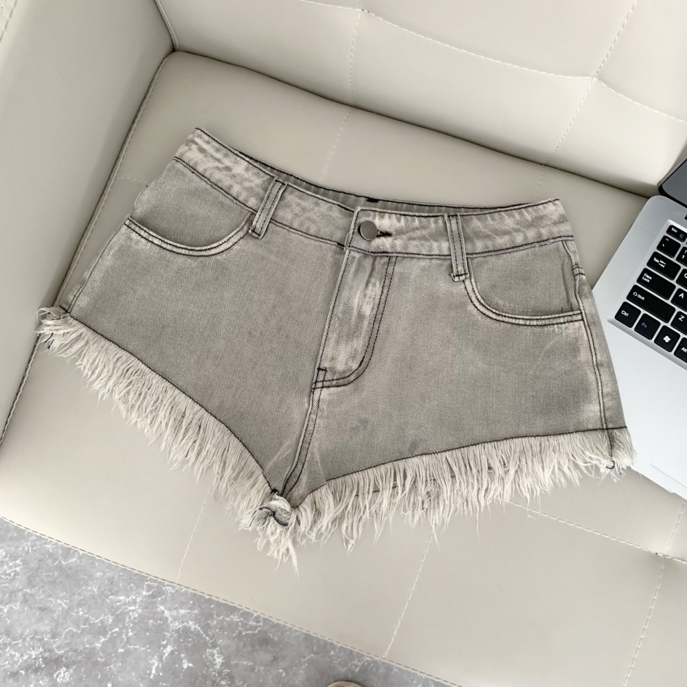 Summer low-waist pants retro short jeans for women