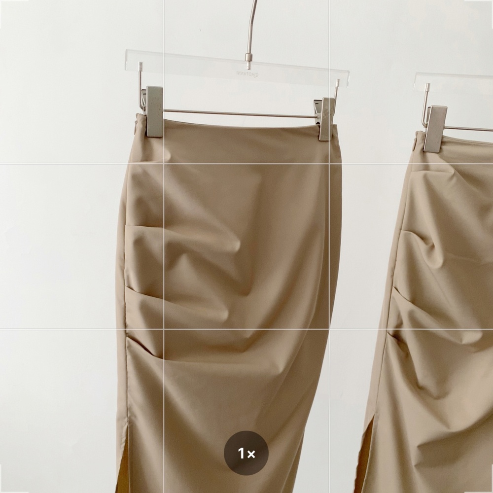 High waist package hip pure split long slim summer skirt