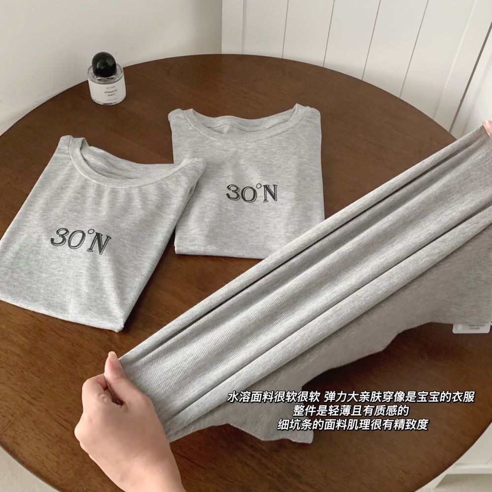 Slim light pullover summer letters colors knitted thin T-shirt