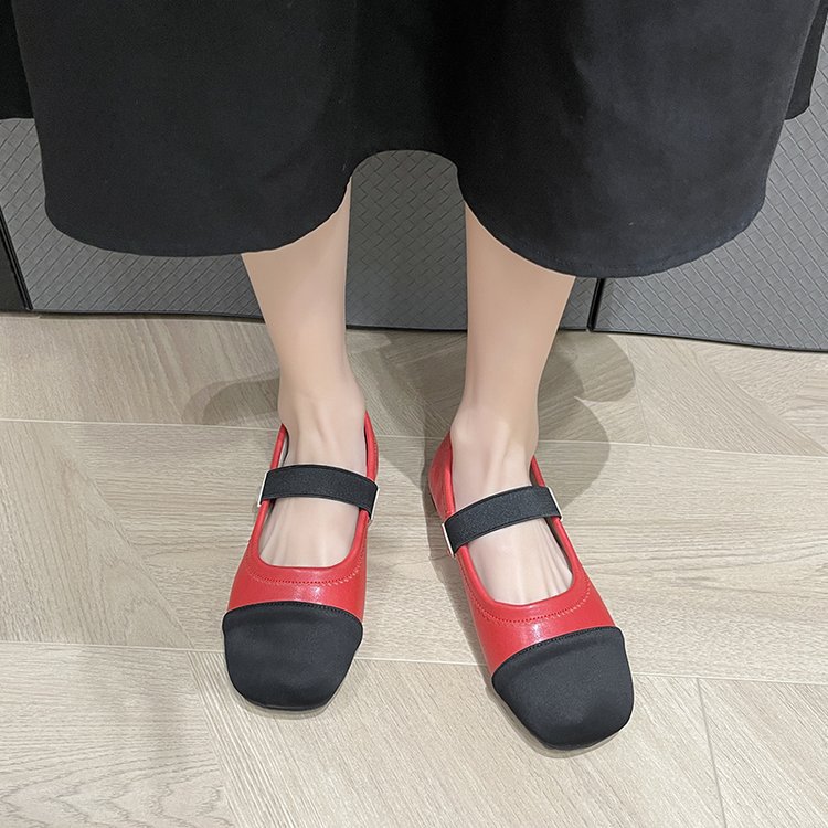 Elastic low flattie spring and autumn shoes for women