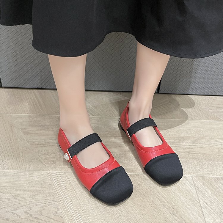 Elastic low flattie spring and autumn shoes for women
