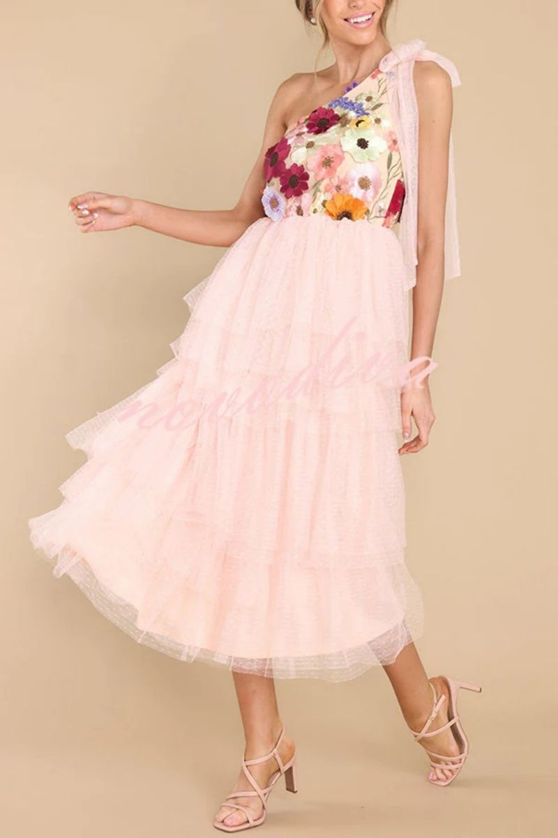Spring and summer fashion gauze dress for women