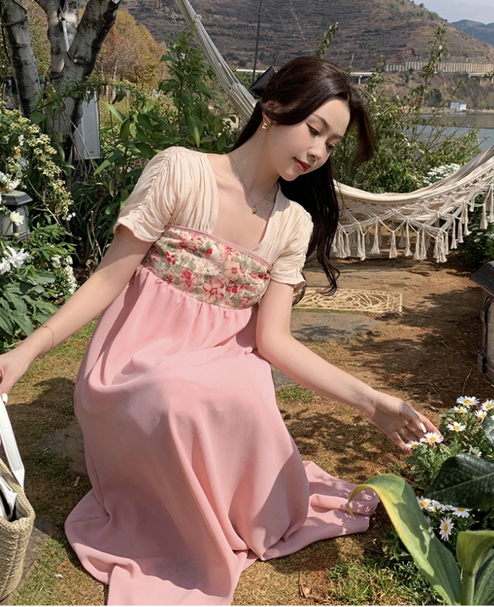 Korean style fat France style light dress for women