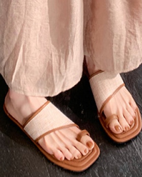 Weaving splice summer slippers Casual flat  for women