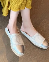 Retro flat breathable mixed colors ring shoes for women