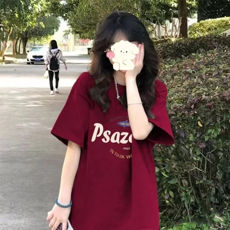 Letters fashion Japanese style digital T-shirt for women