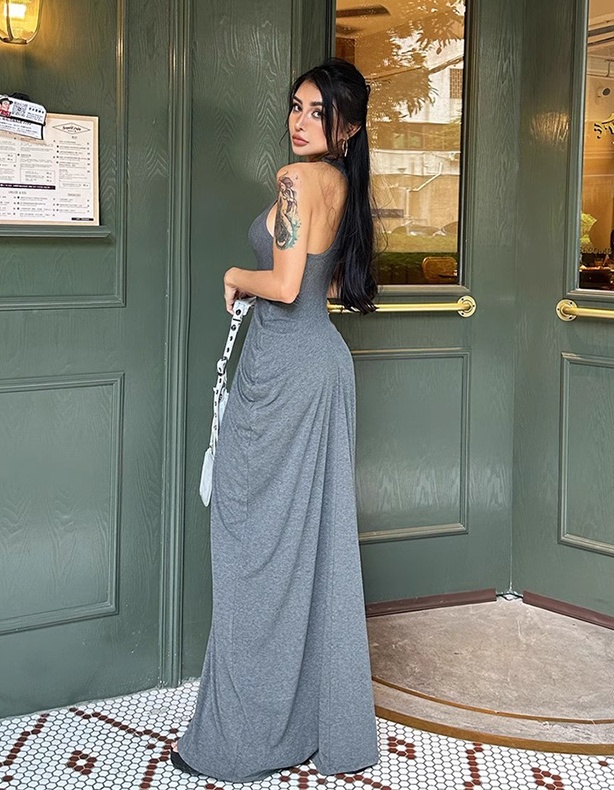 Sexy halter retro spicegirl long dress