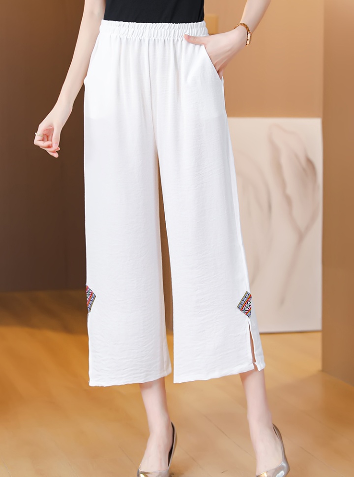 Drape Casual culottes cotton linen fashion nine pants