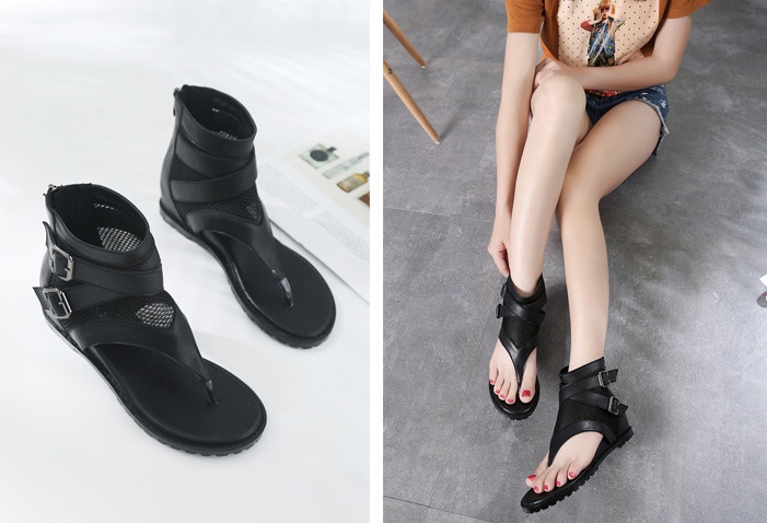 Low summer rome sandals high-heeled flat  for women