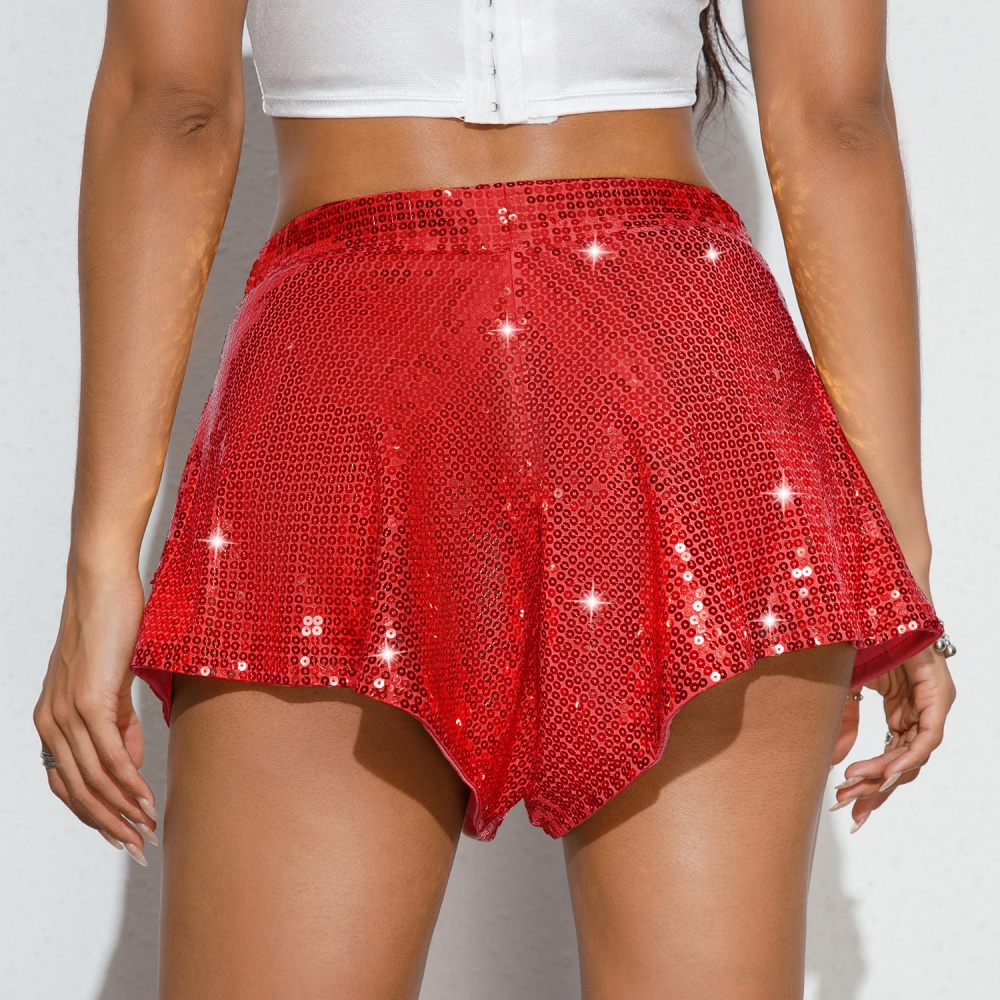 European style show bar sequins shorts for women