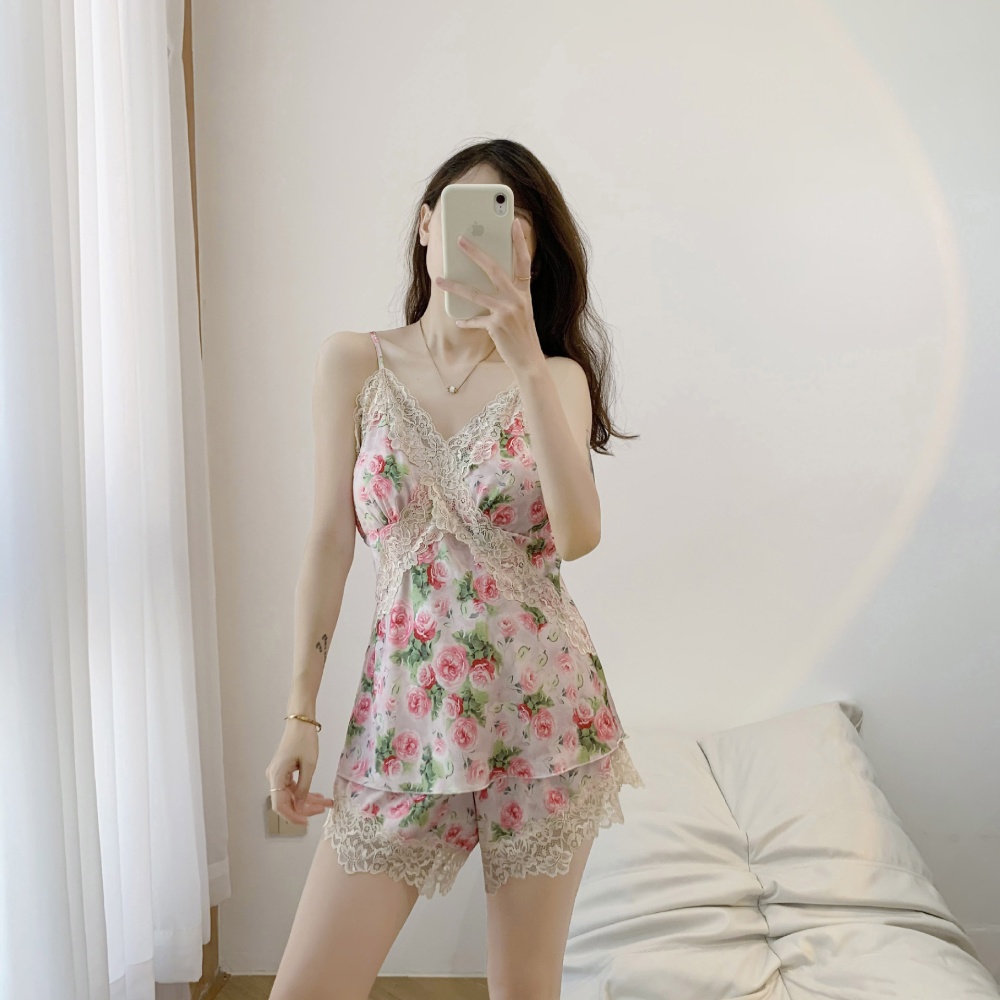 Sexy sling shorts summer pajamas a set for women