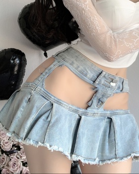 Spicegirl denim skirt elasticity short skirt for women