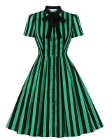 Retro large yard bow dress for women