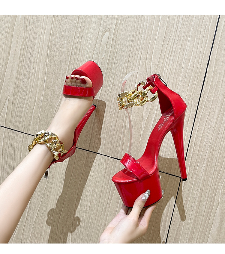 Fashion rubber sole very high high-heeled shoes for women