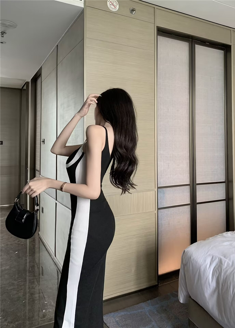 Package hip sexy dress European style slim strap dress