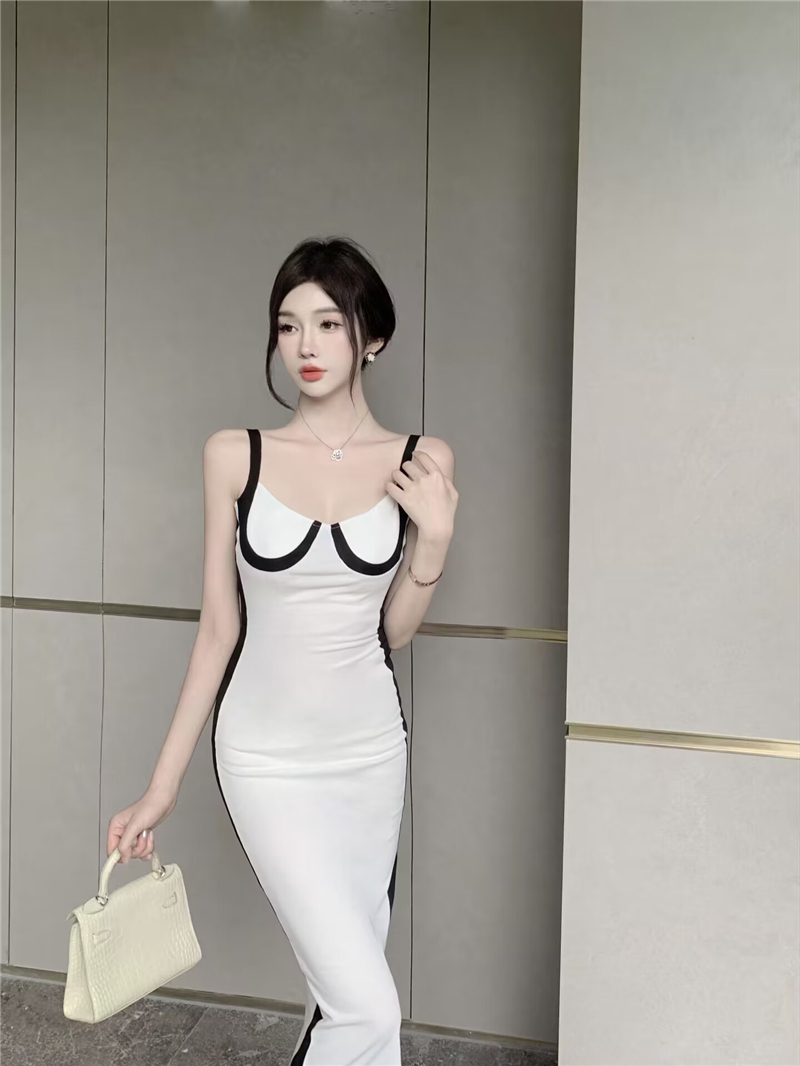 Package hip sexy dress European style slim strap dress