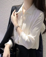 Loose France style shirt white tops for women