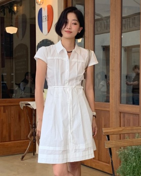 Summer frenum simple shirt temperament Korean style dress