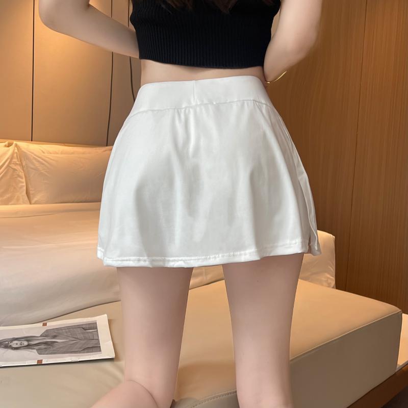 Bottoming split culottes high waist summer short skirt for women