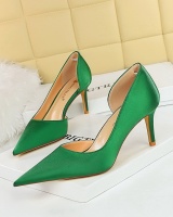 Low fine-root satin sexy banquet fashion simple shoes
