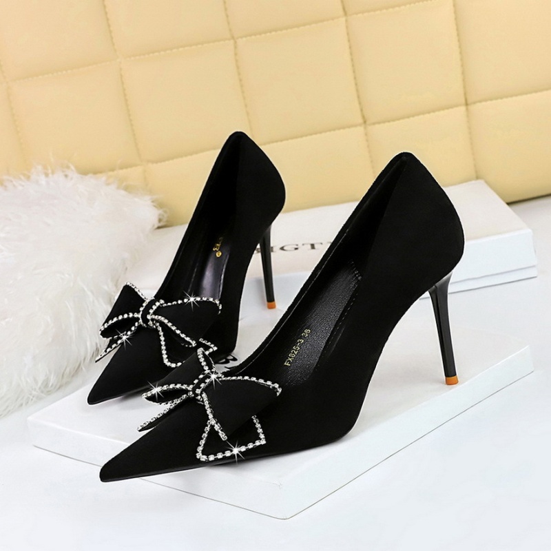 Pointed high-heeled shoes slim shoes for women