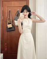 Halter Korean style France style hollow long dress